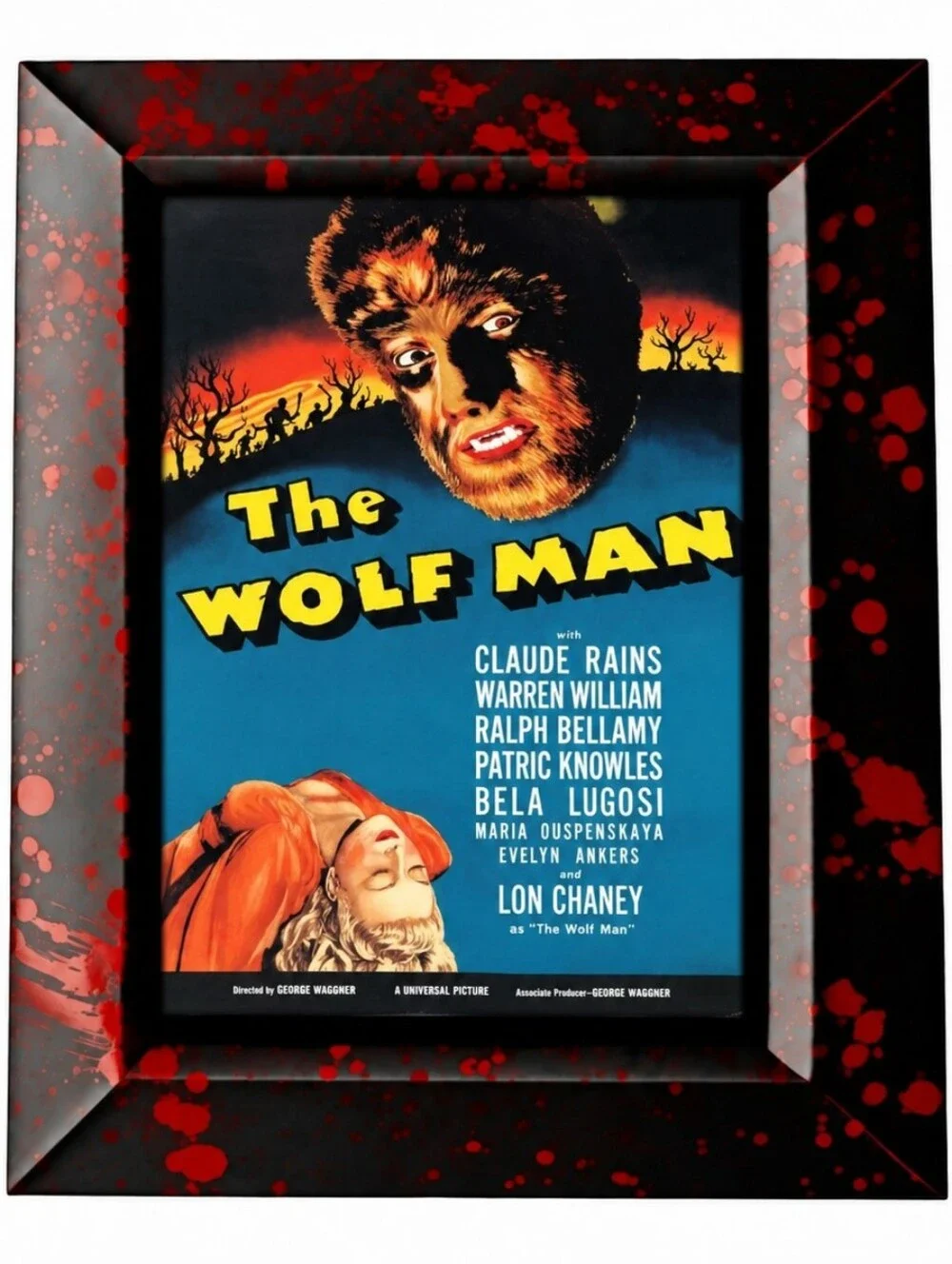 Wolf Man Vintage Horror Monster Universal Antique Cult Classic Wolfman Framed